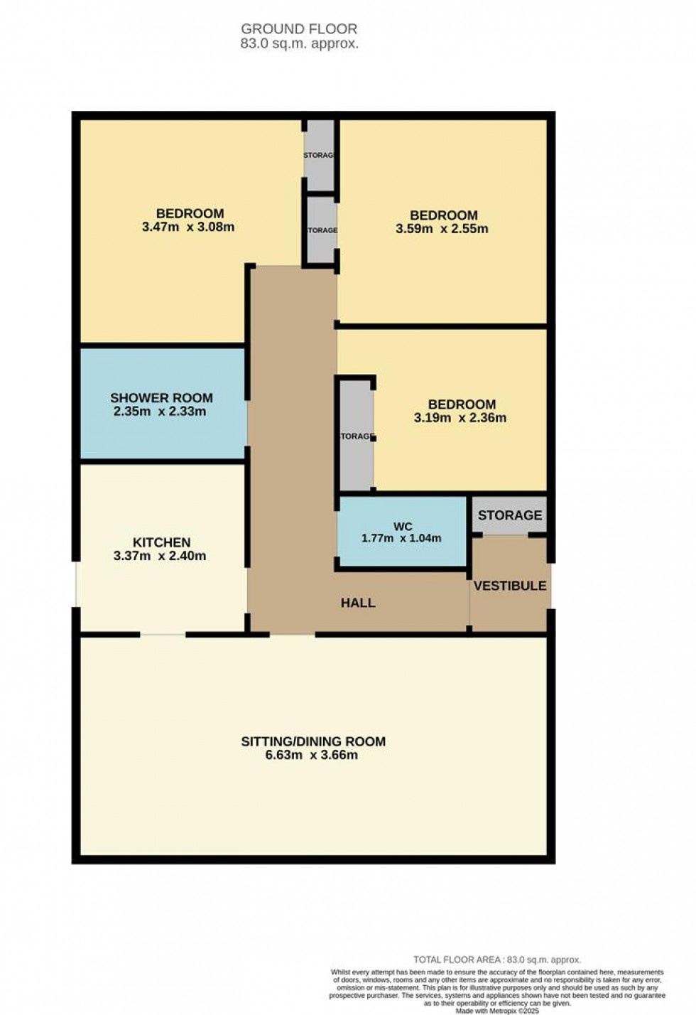 Floorplan for St. Ninians Road, Padanaram, Forfar