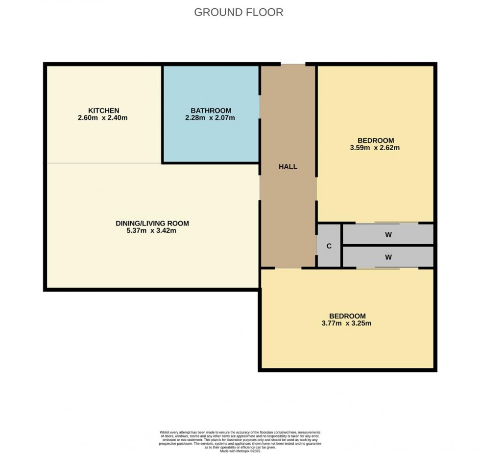 Floorplan for Elm Rise, Baldovie, Broughty Ferry
