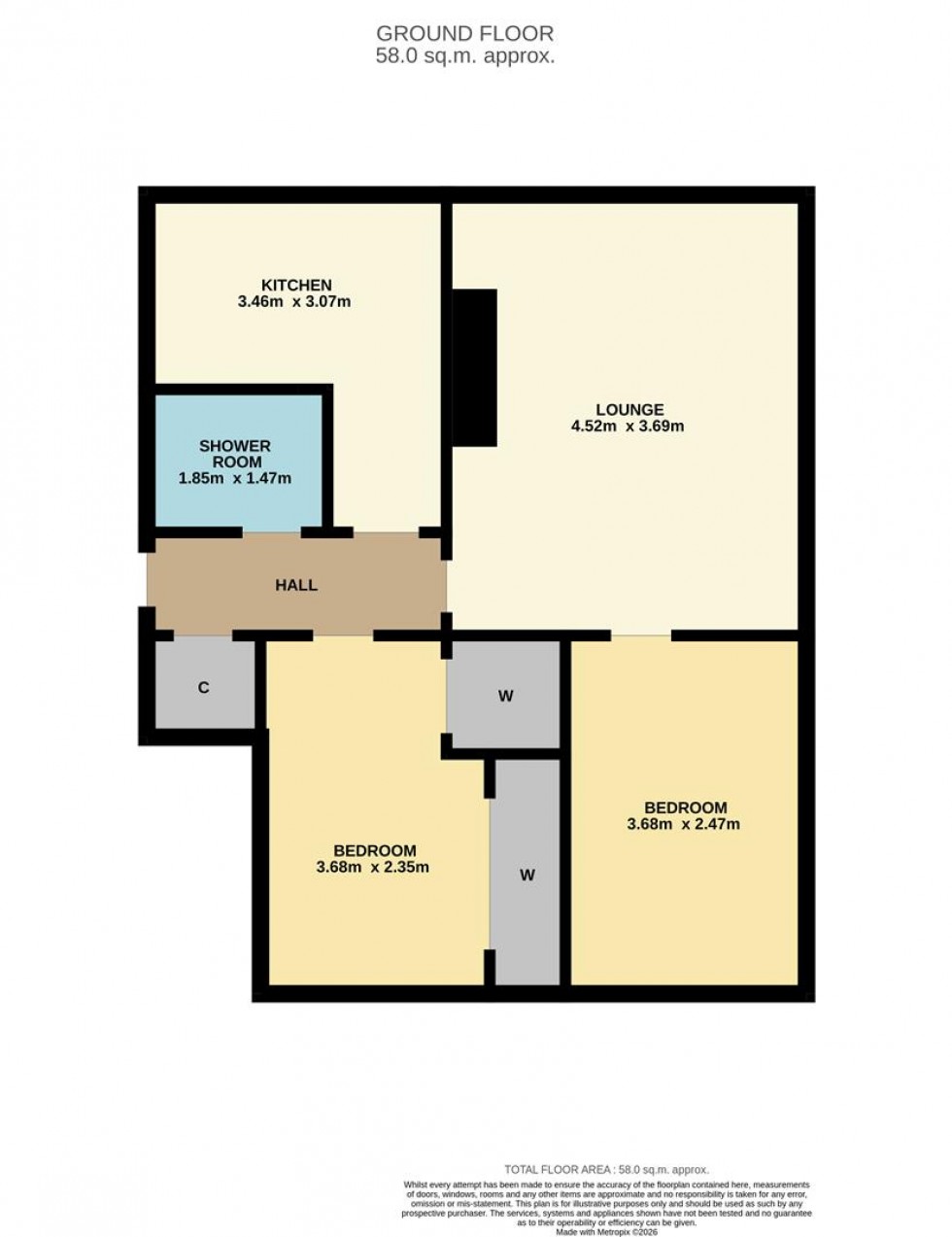 Floorplan for Dronley Terrace, Muirhead, Dundee