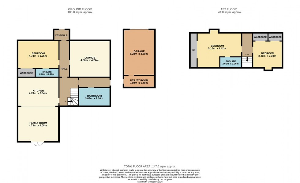 Floorplan for Muirdrum, Carnoustie