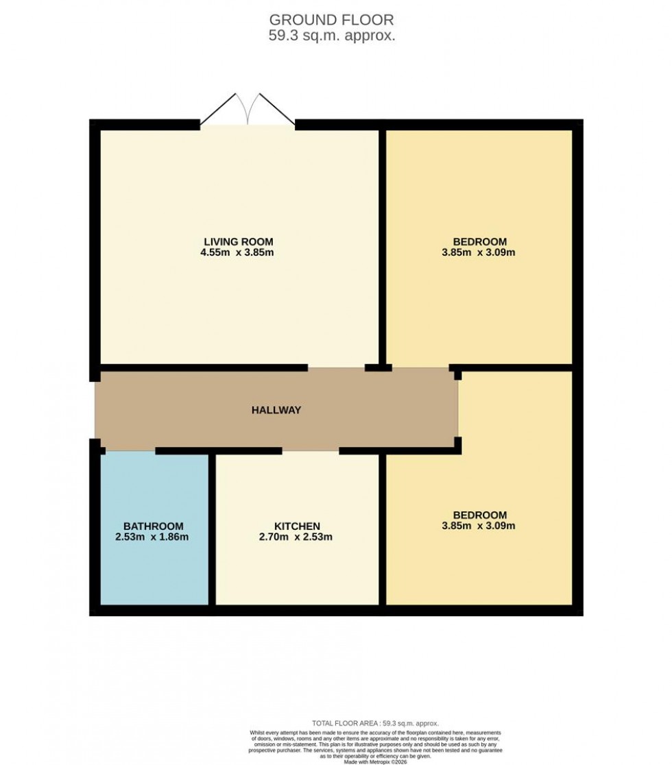 Floorplan for Denhead Crescent, Dundee