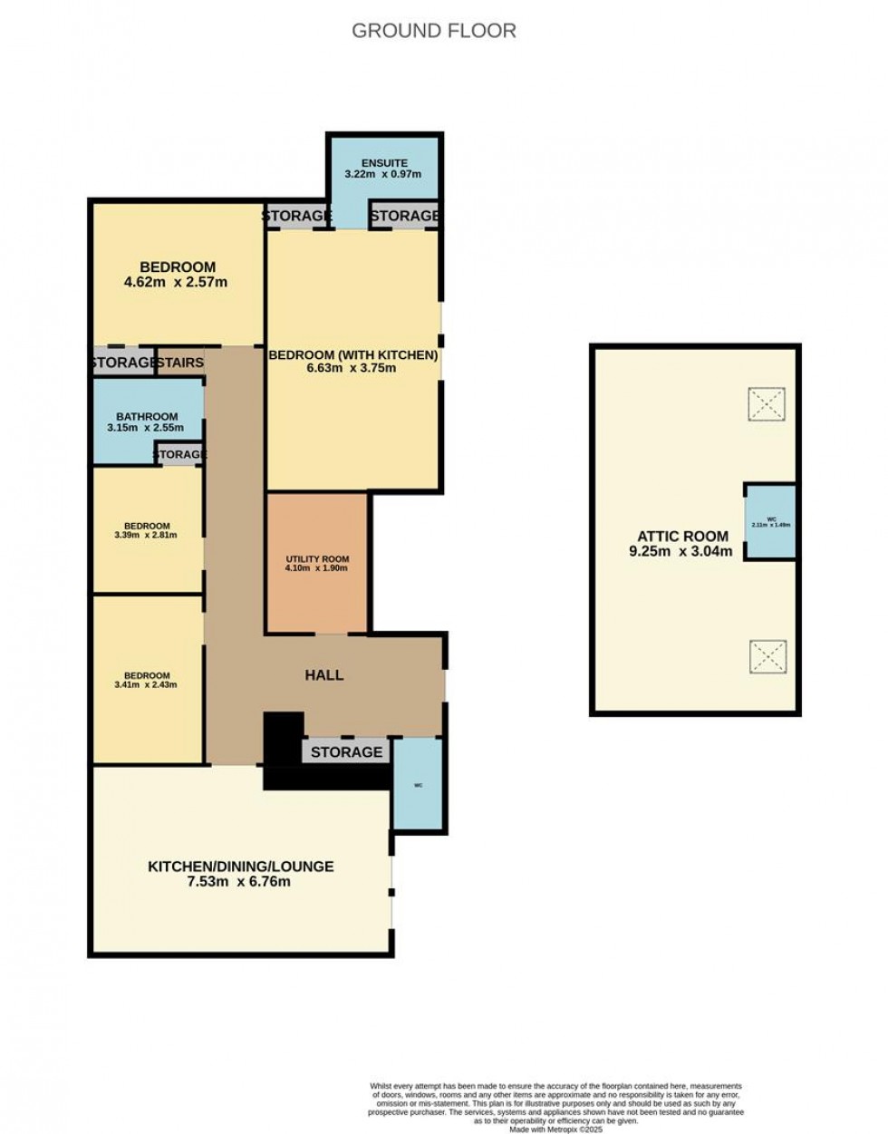 Floorplan for Ledyatt Cottage Lundie
