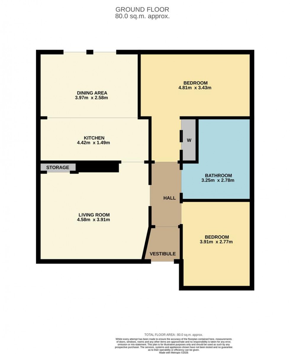Floorplan for Durie Place, Edzell, Brechin