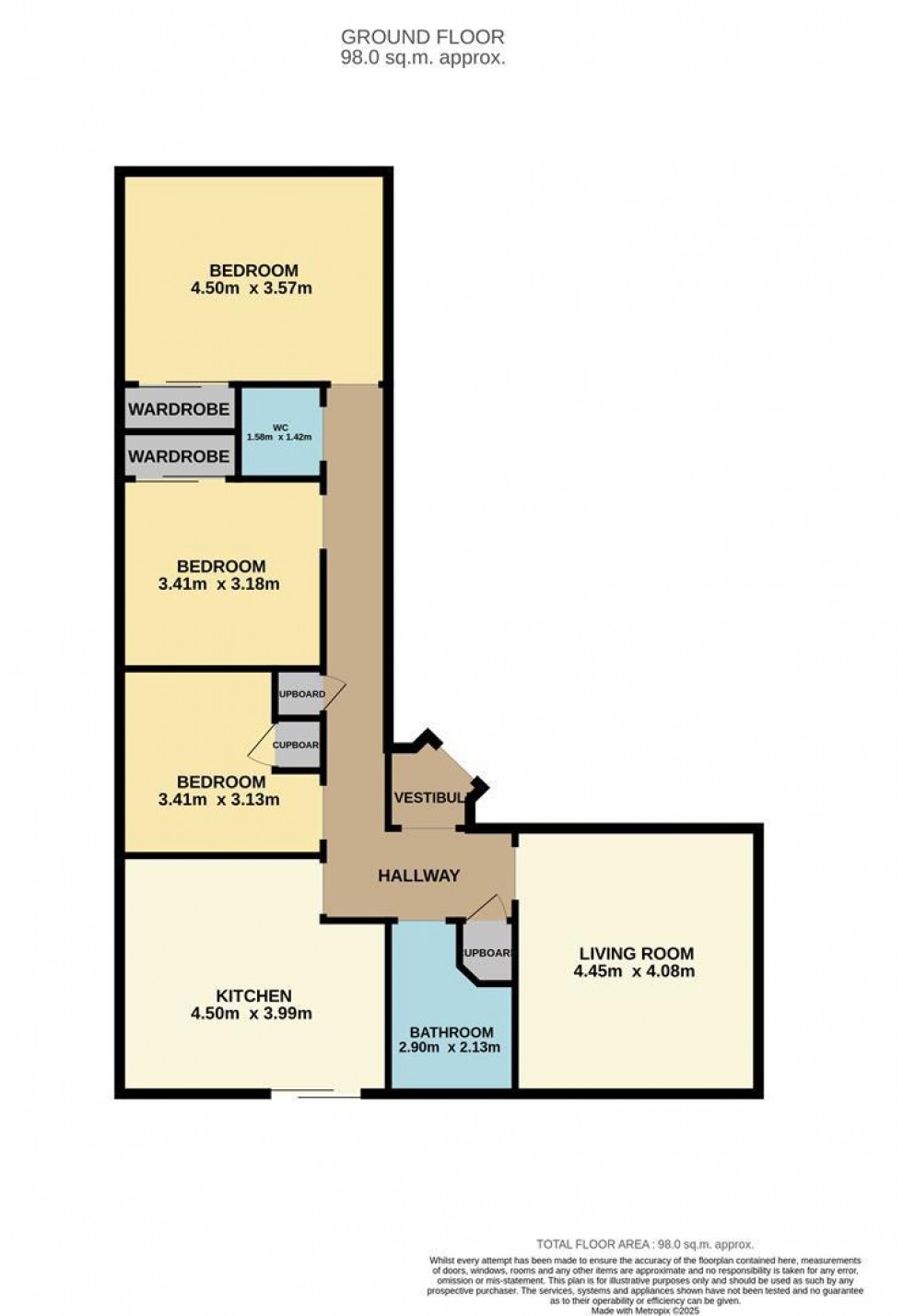 Floorplan for Westcroft Cottages, Carmyllie, Arbroath