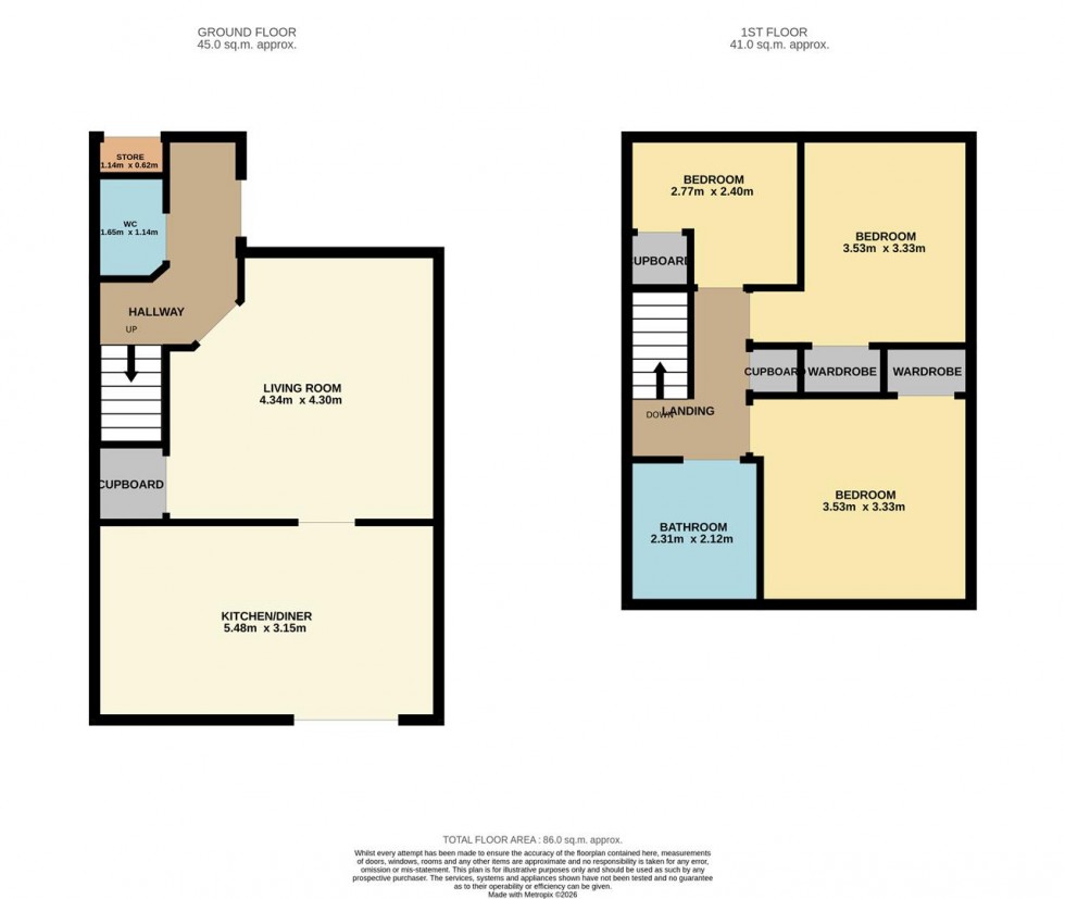 Floorplan for Blyth Street, Dundee