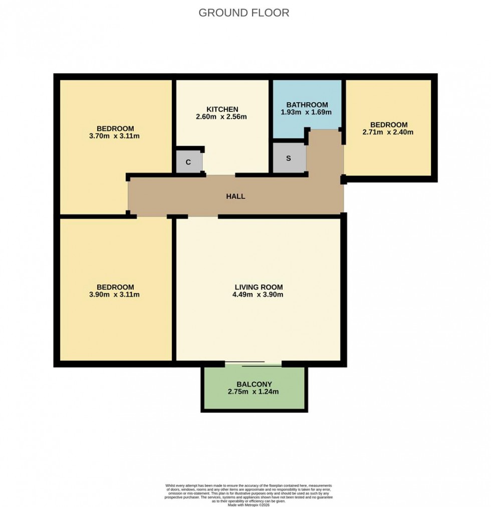 Floorplan for Denhead Crescent, Dundee